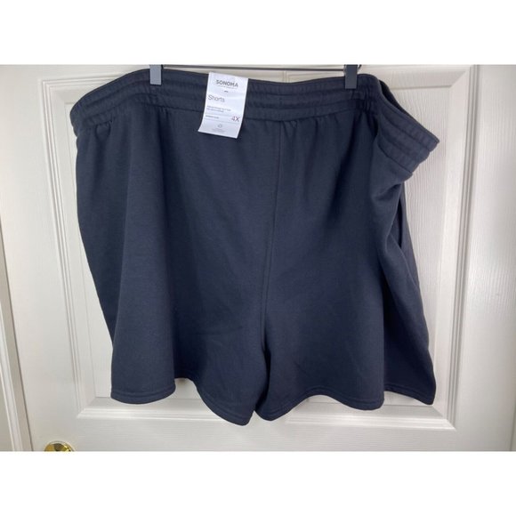 Sonoma Fleece Shorts Womens Plus Size 4X Solid Black Drawstring Fleece NWT - Picture 5 of 8